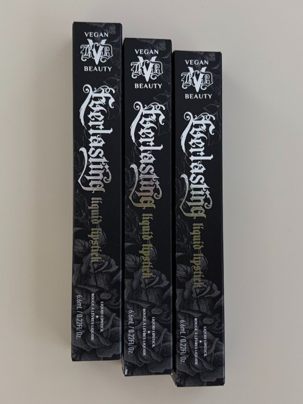 Bundle of 3 KVD Vegan Beauty Everlasting Liquid Lipstick Full Size 6.6ml New